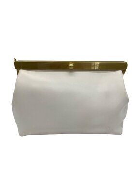 Patricia Nash White Vilaine Small Leather Crossbody Frame Bag